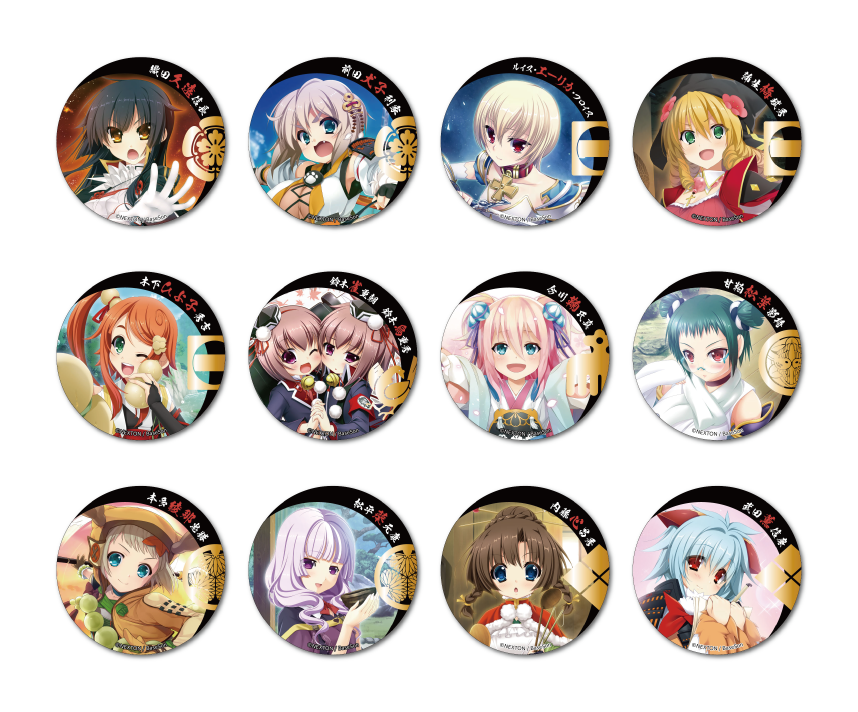 戦国†恋姫シリーズコラボカフェ限定　缶バッジ