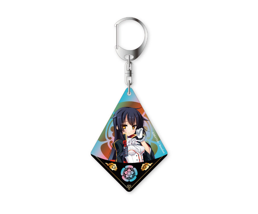 戦国†恋姫シリーズコラボカフェ第弐幕限定 フチなしオーロラアクリルキーホルダー 久遠