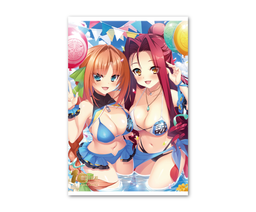 戦国†恋姫シリーズコラボカフェ第弐幕限定　10thアニバーサリーBOX用描き下ろし限定B2タペストリー　神剣桜花