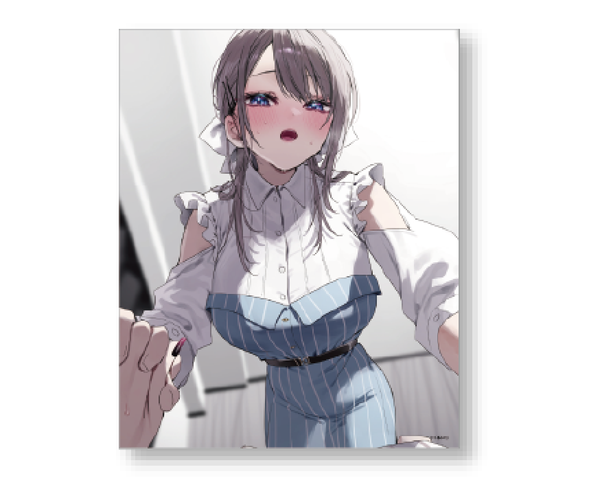 志乃と恋のあにまるカフェ コラボカフェ限定 F3号キャンバスアート【志乃】