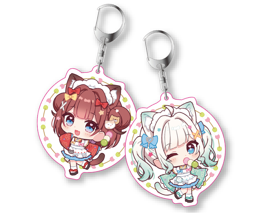 あやみファミリーコラボカフェ３ コラボ限定　描き下ろしSDアクリルキーホルダーセット