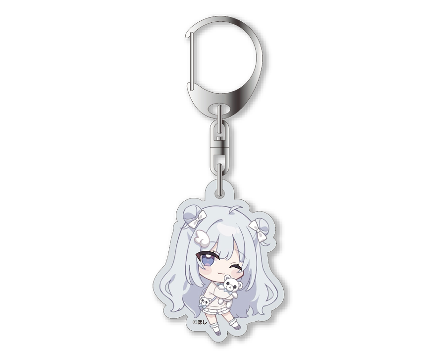 White Milky Cafe　コラボカフェ限定 描き下ろしSDアクリルキーホルダー　あお