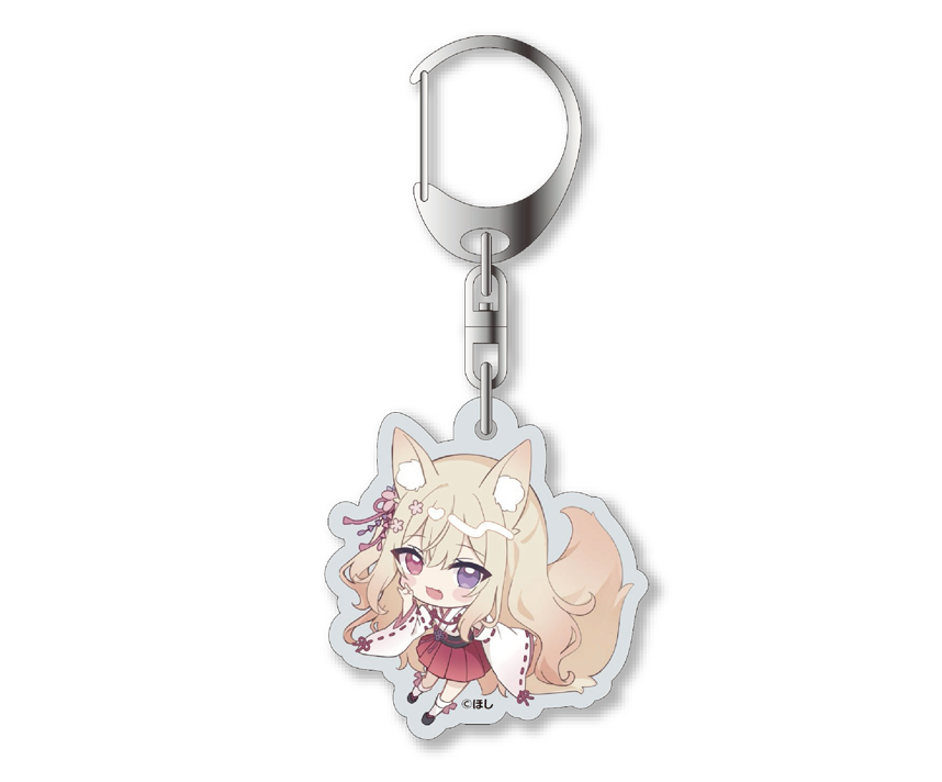 White Milky Cafe　コラボカフェ限定 描き下ろしSDアクリルキーホルダー　おきつね様