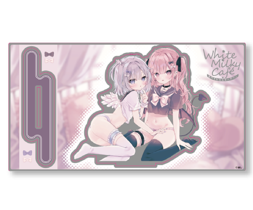 White Milky Cafe　コラボカフェ限定描き下ろしアクリルスタンド　あお＆もも