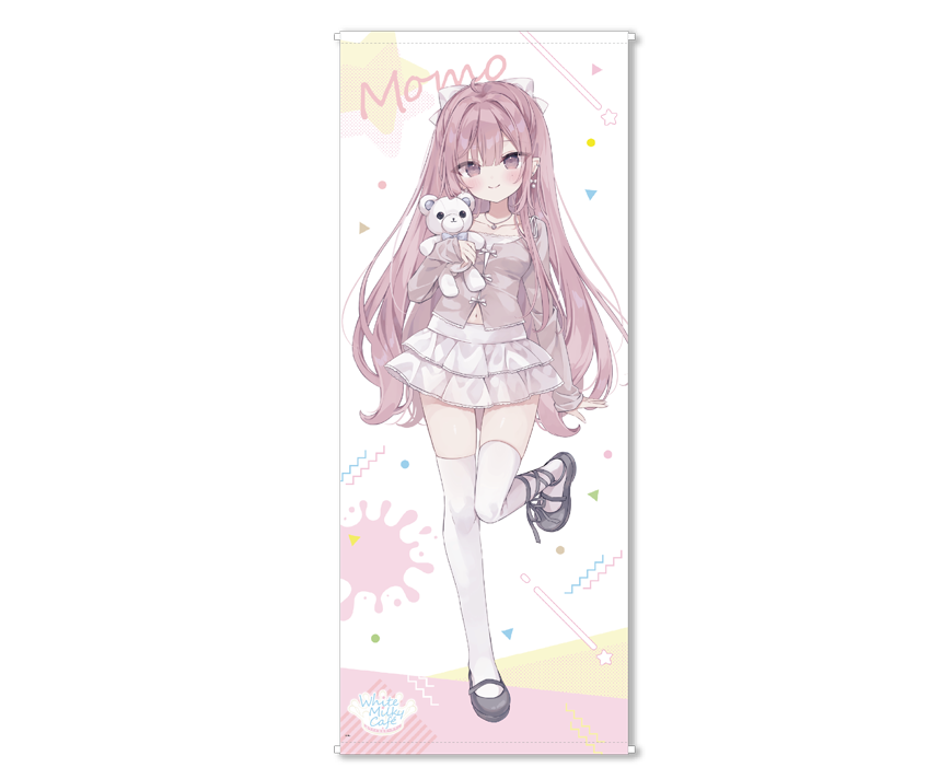 White Milky Cafe　コラボカフェ限定描き下ろし等身大タペストリー　もも