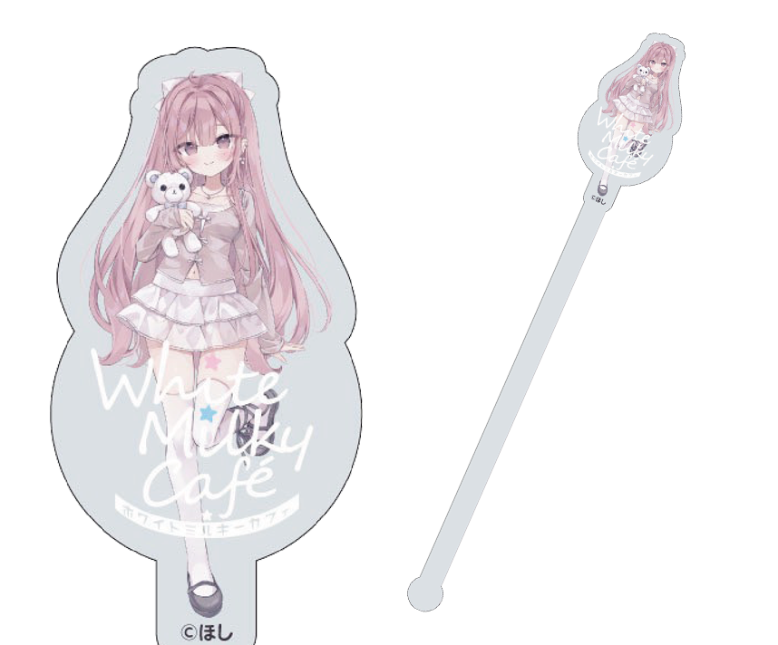 White Milky Cafe　コラボカフェ限定描き下ろしアクリルマドラー　もも