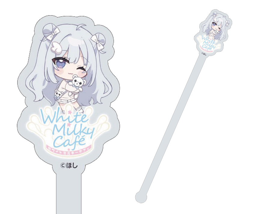 White Milky Cafe　コラボカフェ限定描き下ろしアクリルマドラー　あお（SD）