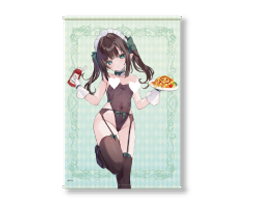 玉之けだまコラボカフェ限定　B2タペストリー　ストラ（露出Ver.）